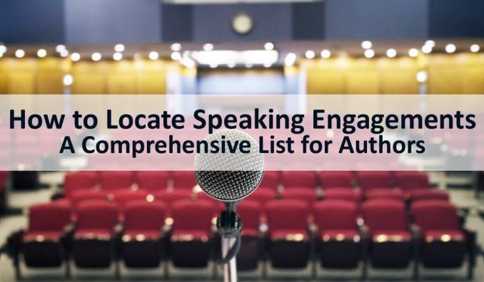 how to locate speaking engagements - for authors